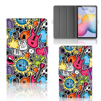 Samsung Galaxy Tab S6 Lite | S6 Lite (2022) Tablet Hoes met standaard Punk Rock - thumbnail