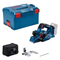 Bosch Professional 18V System accuschaafmachine GHO 18V-26 (borstelloze motor, incl. stofzak, parallelgeleider, 1x Wood Razor-schaafmes, in L-BOXX)