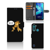 Motorola G8 Power Lite Leuk Hoesje Giraffe - thumbnail