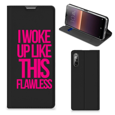 Sony Xperia L4 Hoesje met tekst Woke Up - Origineel Cadeau Zelf Maken Sony Xperia L4 Hoesje met tekst Woke Up - Origineel Cadeau Zelf Maken