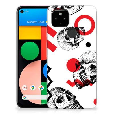 Silicone Back Case Google Pixel 4a 5G Skull Red Silicone Back Case Google Pixel 4a 5G Skull Red