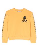 Philipp Plein Junior sweat à logo imprimé - Jaune