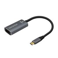 AISENS - A109-0683 - aluminium USB-C naar HDMI converter 4K @60Hz, USB-C/M-HDMI/H, grijs, 15cm