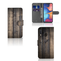 Samsung Galaxy A20e Book Style Case Steigerhout - thumbnail