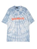 DSQUARED2 KIDS t-shirt tie-dye à logo imprimé - Bleu - thumbnail