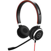 Jabra Evolve 40 MS Stereo On Ear headset Computer Kabel Stereo Zwart, Rood Microfoon uitschakelbaar (mute) - thumbnail