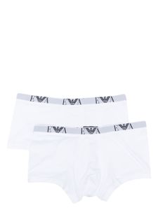 Emporio Armani boxer à taille à logo - Blanc