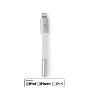 Nedis Lightning-Adapter | Apple Lightning 8- Pins naar 3,5 mm Female | 0.15 m | Aluminium | 1 stuks - CCTB39950AL015 CCTB39950AL015