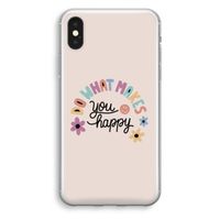 Happy days: iPhone X Transparant Hoesje