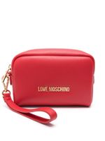 Love Moschino trousse de toilette à plaque logo - Rouge