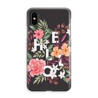 Hello in flowers: iPhone XS Max Volledig Geprint Hoesje - thumbnail