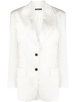 TOM FORD blazer boutonné à fini satiné - Blanc