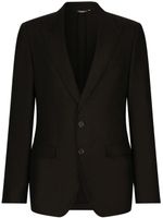 Dolce & Gabbana blazer en lin à simple boutonnage - Noir