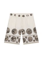 Dolce & Gabbana Kids coin-print Bermuda shorts - Tons neutres