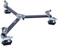 Manfrotto 114 Cine/Video Deluxe Dolly voor 117X statief met 5-inch wielen - vervangt 3067, zwart