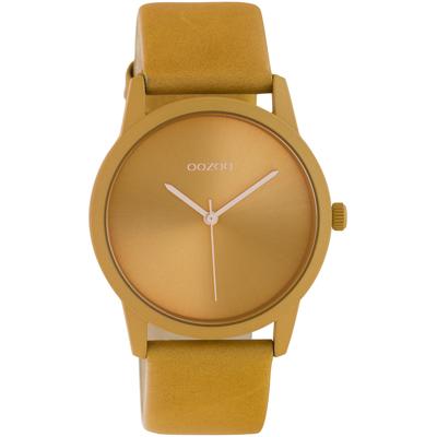 OOZOO C10948 Horloge Timepieces staal-leder mangogeel 38 mm OOZOO C10948 Horloge Timepieces staal-leder mangogeel 38 mm