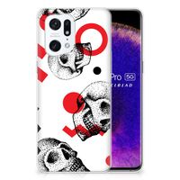 Silicone Back Case OPPO Find X5 Pro Skull Red