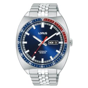 Lorus RL445BX9 herenhorloge Automaat staal zilverkleurig-blauw 43 mm