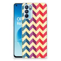 OPPO Reno 6 5G TPU bumper Zigzag Multi Color - thumbnail