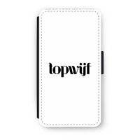 Topwijf Wit: iPhone X Flip Hoesje