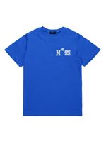 Nº21 Kids logo-print cotton T-shirt - Bleu