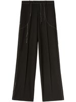 Off-White pantalon de costume à coutures contrastantes - Noir