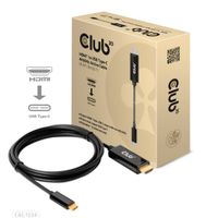 club3D CAC-1334 HDMI-kabel HDMI / USB-C Aansluitkabel HDMI-A-stekker, USB-C stekker 1.80 m Zwart - thumbnail