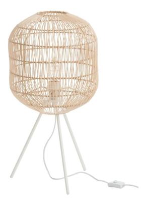 J-Line Tafellamp 'Josephus' kleur Naturel / Wit, Ø30cm