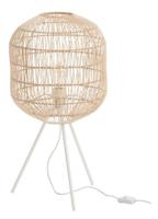 J-Line Tafellamp 'Josephus' kleur Naturel / Wit, Ø30cm