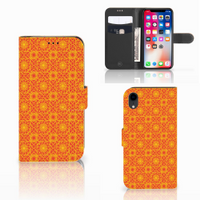 Apple iPhone Xr Telefoon Hoesje Batik Oranje - thumbnail