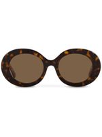 Dolce & Gabbana Eyewear lunettes de soleil rondes à effet écailles de tortue - Marron - thumbnail