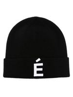 Etudes bonnet en laine à patch logo - Noir - thumbnail