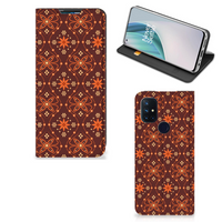 OnePlus Nord N10 5G Hoesje met Magneet Batik Brown