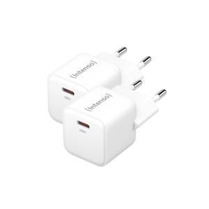 Intenso W30C GaN USB-oplader 30 W Binnen Uitgangsstroom (max.) 3 A Aantal uitgangen: 1 x USB-C GaN, USB Power Delivery (USB-PD)