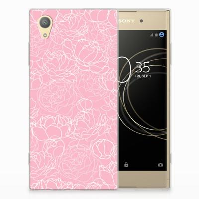 Sony Xperia XA1 Plus TPU Case White Flowers