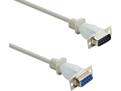Renkforce Verlengkabel Serieel [1x D-sub stekker 9-polig - 1x D-sub bus 9-polig] 10.00 m Beige