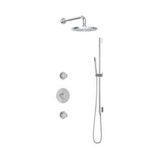 Hotbath Get Together IBS1CR inbouwdouche met 25cm hoofddouche en glijstang chroom