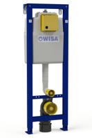 Wisa Excellent inbouwreservoir frontbediening 114cm, blauw