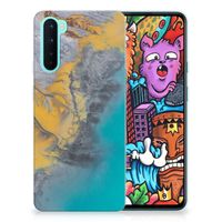 OnePlus Nord TPU Siliconen Hoesje Marble Blue Gold - thumbnail