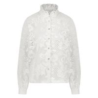 Nukus - Offwhite Blouse borduur/kant - Maat XXL