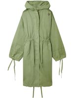 Stella McCartney hooded organic-cotton parka - Vert