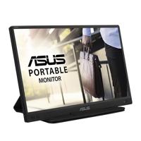 ASUS Zenscreen MB166C - 15,6-inch FHD-laptopmonitor - Telewerken of gamen - Voeding en weergave via USB Type-C - IPS-paneel - 1920x1080-250cd/m² - Blauwlichtfilters - Flikkervrij, zwart