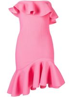 Alexander McQueen robe-bustier à volants - Rose - thumbnail