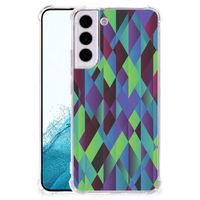 Samsung Galaxy S22 Shockproof Case Abstract Green Blue