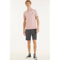 Fred Perry regular fit polo Twin tipped met contrastbies chalky pink
