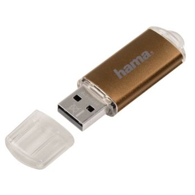 Hama 32GB Laeta USB flash drive USB Type-A 2.0 Bruin, Transparant