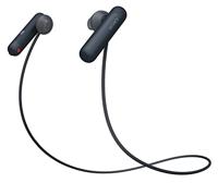 Sony WISP500B.CE7 True Wireless Sport Hoofdtelefoon met Noise Cancelling inclusief oplaad-etui (IPX4 waterbestendig, extra bass) zwart