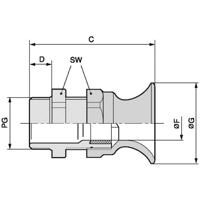 LAPP 53015410 Wartel Met beschermtrompet PG9 Polyamide Zilver-grijs (RAL 7001) 100 stuk(s) - thumbnail