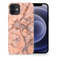 iPhone 12 | 12 Pro (6.1") TPU Siliconen Hoesje Marmer Oranje