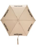 Moschino parapluie Supermind à logo imprimé - Tons neutres